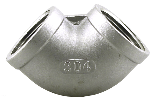 Boshart SS304E 304 Stainless Steel Threaded Elbow, ISO4144