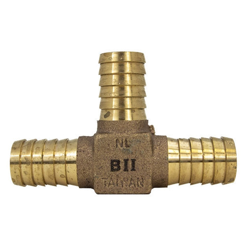 Boshart TE No-Lead Bronze Insert Tee for Poly Pipe