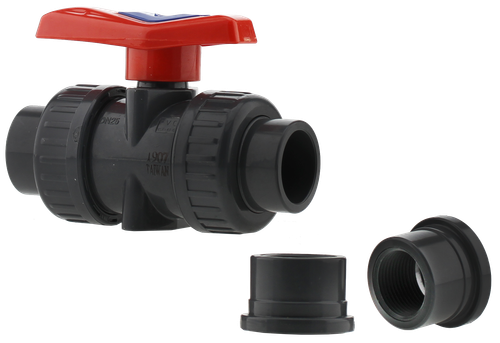 Boshart 0925 PVC FPT Ball Valve, Deluxe PTFE Seat, EPDM O-Ring Seal