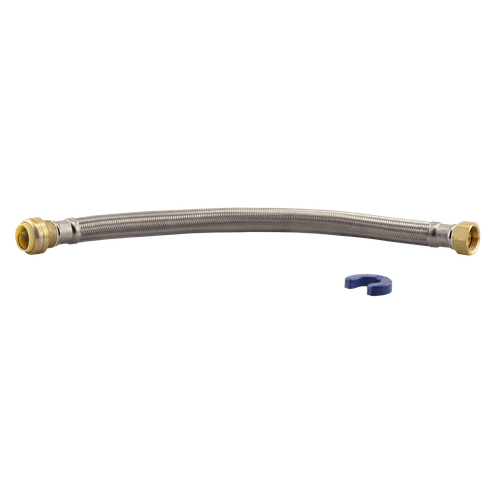 Boshart BPF-WHC Push-Fit x FPT Water Heater Connector, No-Lead Brass