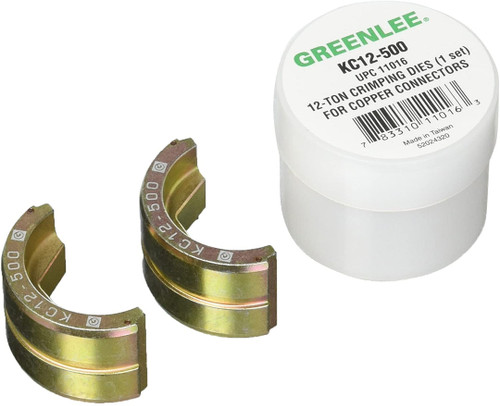 Greenlee KC12-500 Crimp Die, 500 kCMIL Copper U-Style, 12 Ton
