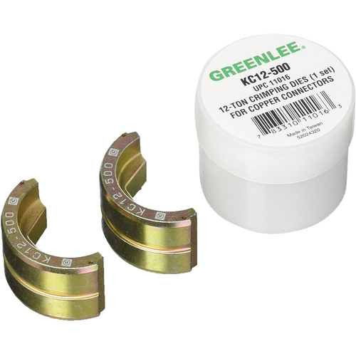 Greenlee KC12-500 Crimp Die, 500 kCMIL Copper U-Style, 12 Ton