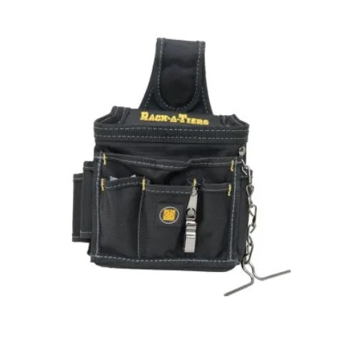 "Rack-A-Tiers 43095 Ballistic Nylon Grande Pocket Tool Pouch, Black"