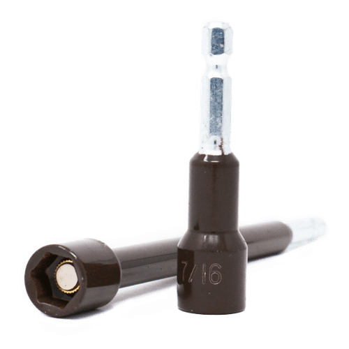 Rack-A-Tiers 70831BR Color Coded Magnetic Hexagonal Bit 7/16-Inch Brown