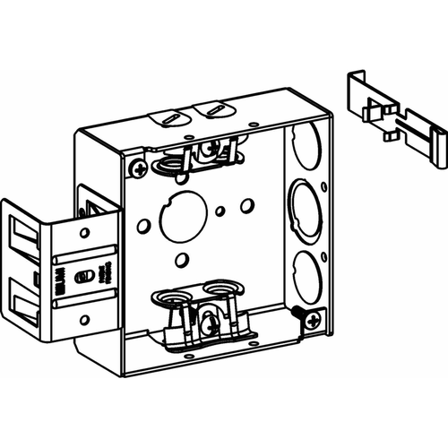 Orbit 4SB-MC-MS 4" Square Welded Box with MC Clamps and MS Bracket, Pack of 100