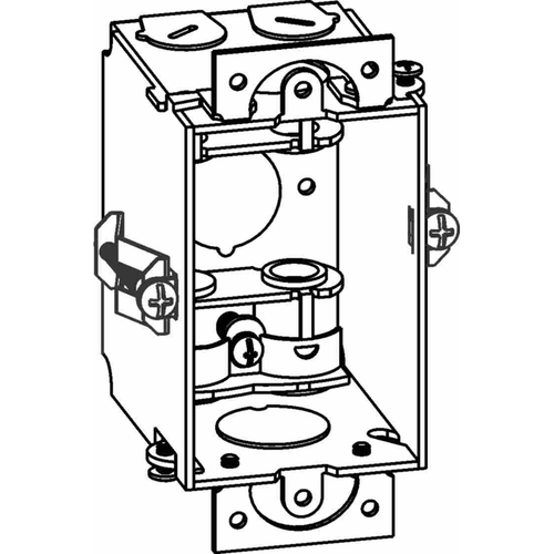 Orbit GB-1-MC-OW 1-Gang Gangable Switch Box, Galvanized Steel, MC Clamps