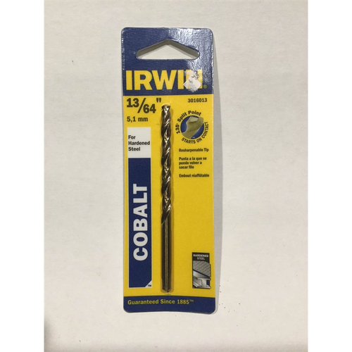 Irwin 3016013 13/64" Cobalt Jobber Drill Bit, 135° Split Point