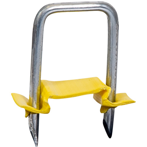 Briscon SN-100-IB-100 Yellow Insulated Cable Staple, 9/16" x 1-1/4", 100-Pack