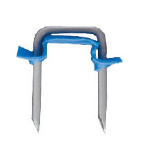 Briscon SN-40-IB-SS-100 Stainless Steel Insulated Cable Staple, Blue, 1/2" x 1", Pack of 100