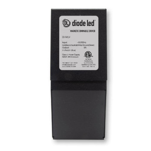 DiodeLED DI-MLV-24V96W Dimmable Magnetic LED Driver, 120V AC Input, 24V DC Output