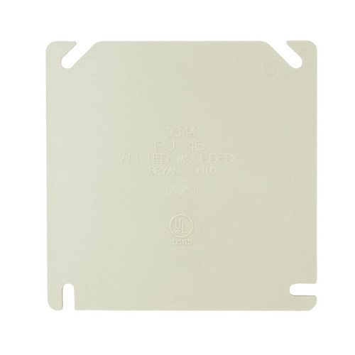 Allied Moulded 9344 PVC Blank Junction Box Cover, Tan Fiberglass