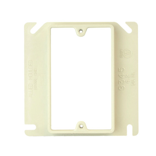 Allied Moulded 9345 PVC 1-Gang Raised Plaster Ring, FiberglassBox
