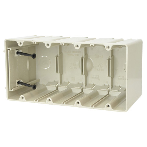 Allied Moulded SB-4 4-Gang Adjustable Switch Box, Thermoplastic