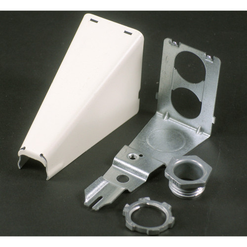 Wiremold 5786WH Adjustable Offset Connector Fitting, Steel, White