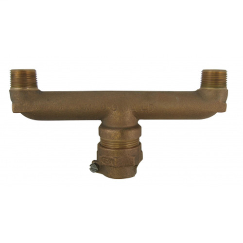 A.Y. McDonald 5141127 708U2M U-Branch Fitting, CTS x MNPT, No-Lead Brass, 1" x 3/4" x 7.5"