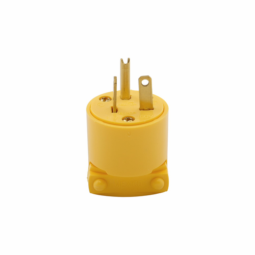 Eaton 4509-BOX Arrow Hart Straight Blade Plug, 6-20P, 20A, 250V, Yellow