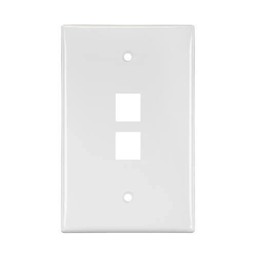 Leviton 41091-2WN 2-Port QuickPort Midsize Weatherproof Wallplate, White