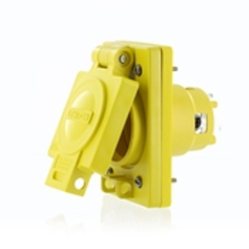 Leviton 68W47 30A 2P 3WR Weather-Resistant Single Power Inlet