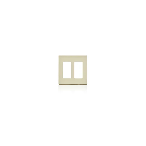 Leviton 80309-ST Decora Plus Screwless 2-Gang Wallplate, Light Almond