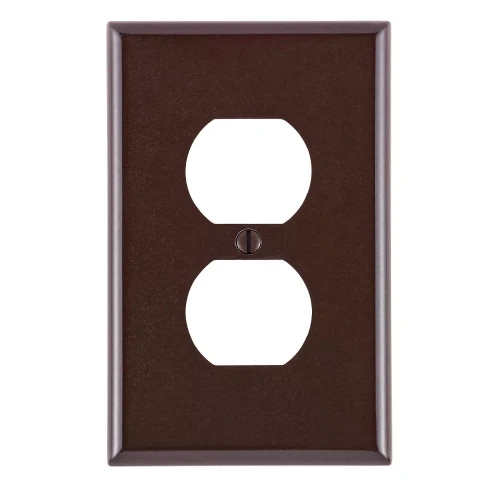 Leviton 80503 1-Gang Midway Brown Duplex Wallplate