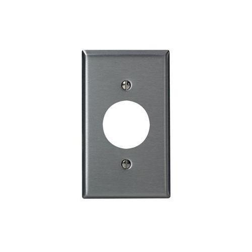 "Leviton 84004-40 1-Gang Stainless Steel Single Receptacle Wallplate"