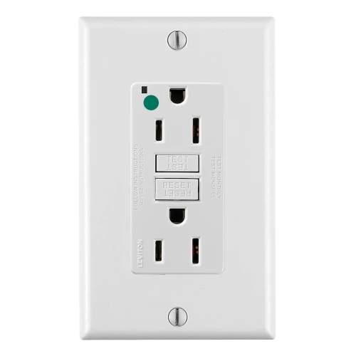Leviton GFNT1-HGW Hospital Grade Tamper-Resistant GFCI Receptacle, White