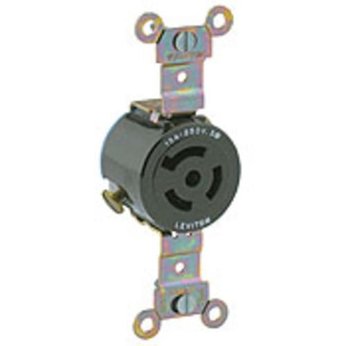 Leviton Single Flush Locking Receptacle, Industrial Grade