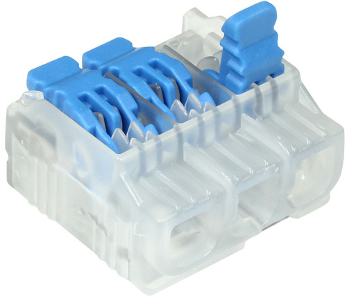 Ideal Industries In-Sure Lever Wire Connector, Blue/Transparent