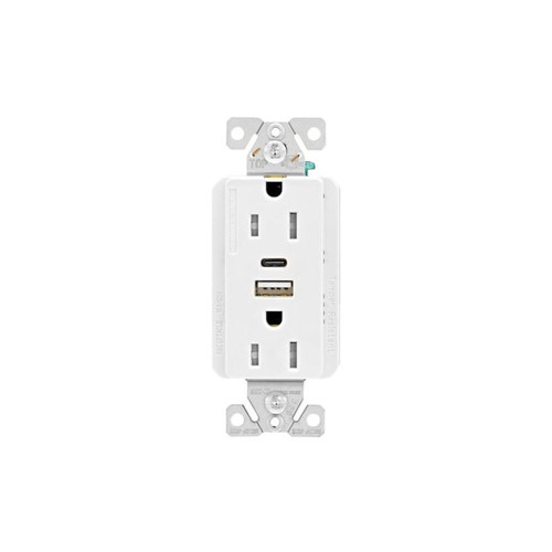 Eaton TRUSBAC15-K-L Combination USB Type A/C Charger Receptacle