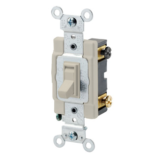 Leviton Commercial Specification Grade 4-Way Framed Toggle Switch, 120/277V