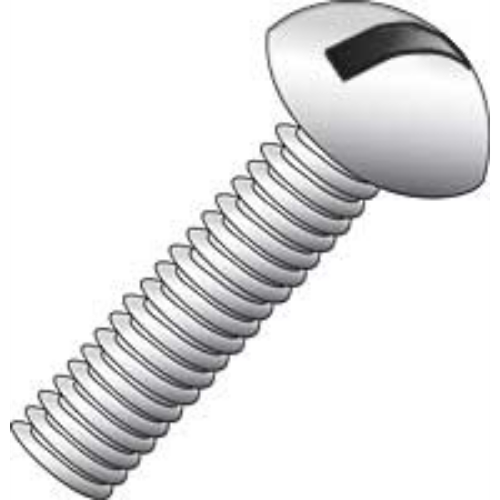 Minerallac 52906SSJ 1/4-20 x 3/8" Stainless Steel Round Head Slotted Machine Screws, 100-Pack Jar