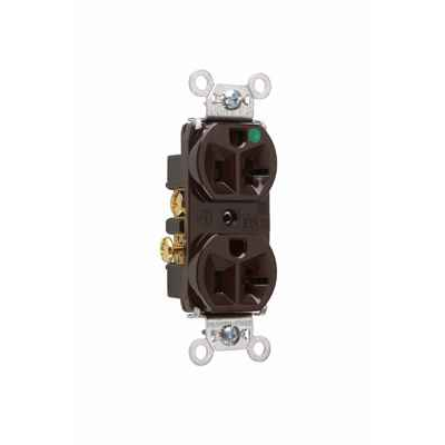 Pass & Seymour Heavy-Duty Hospital-Grade Compact Duplex Receptacle, 20A 125V