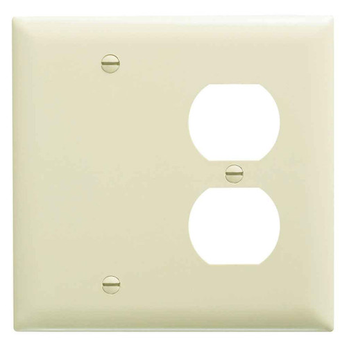 Pass & Seymour TP138 TradeMaster 2-Gang Nylon Wall Plate, Duplex Receptacle