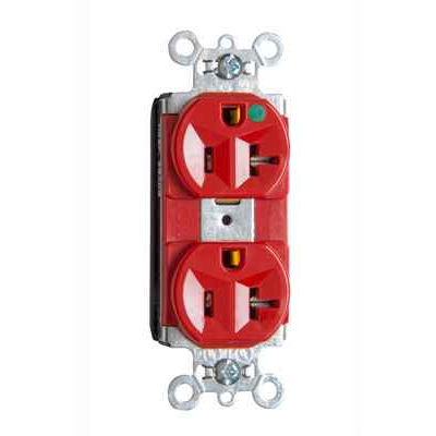 Pass & Seymour PT8300H PlugTail Hospital-Grade Compact Duplex Receptacle, 20A 125V