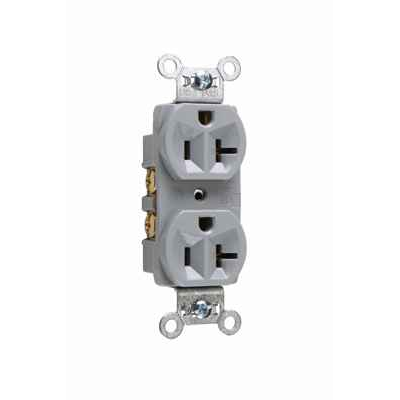 Pass & Seymour CR20 Commercial Spec-Grade Duplex Receptacle, 20A 125V