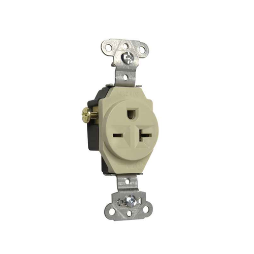 Pass & Seymour 5851 Heavy-Duty Spec-Grade Single Receptacle, 20A 250V