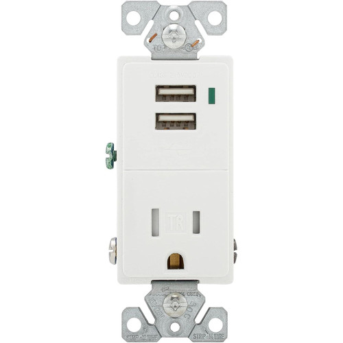Eaton TR7740 Series Tamper-Resistant Combination USB Charger Receptacle