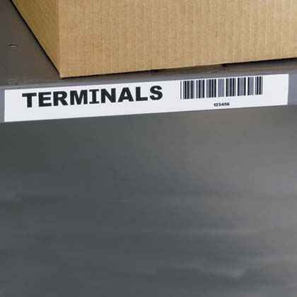 Panduit Vinyl Continuous Tape Label, White with Black Print