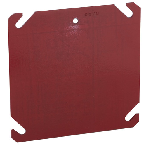 RACO Life Safety Red Square Flat Blank Cover