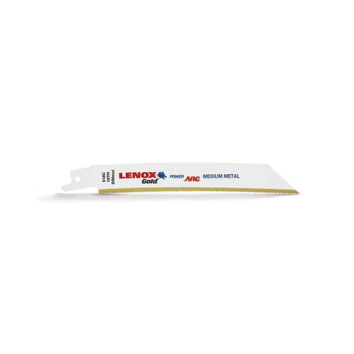 Lenox Gold Power Arc Reciprocating Saw Blade, Medium Metal Cutting, 18 TPI, 5-Pack