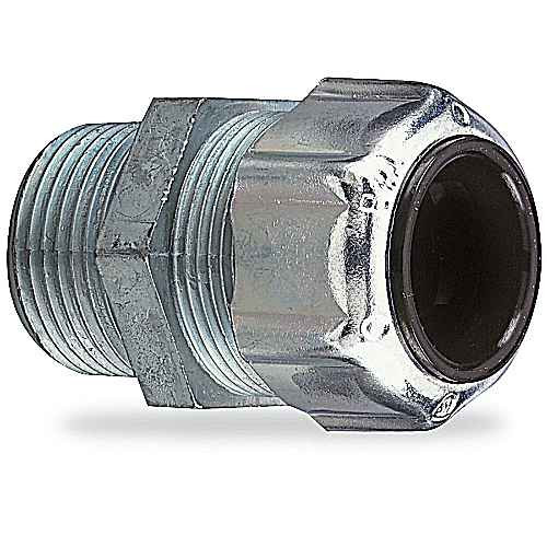 Thomas & Betts Straight Strain Relief Cord Connector, Zinc Die Cast
