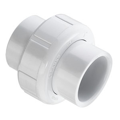 Spears 457-015 1-1/2" PVC Socket Union with Buna-N Seals, Schedule 40