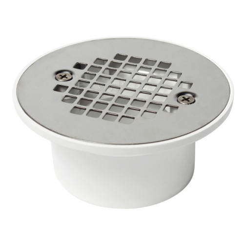 Sioux Chief 840-2P Big Mouth PVC Floor Drain with Stainless Steel Strainer