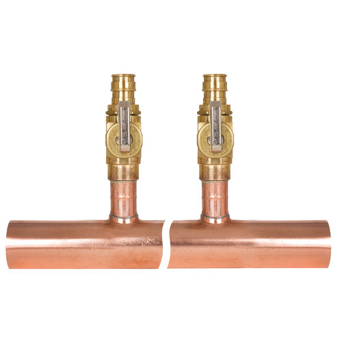 Sioux Chief 672WV0444 1" Copper Manifold with 4 F1960 PEX Valve Outlets