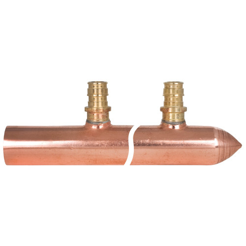 Sioux Chief 672WG1040 10-Port PEX Manifold with 1" Male Sweat Inlet, Closed End