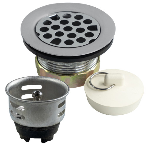 Sioux Chief 245-56400C01 3-in-1 Bar Sink Strainer, Chrome