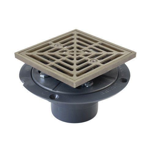 Sioux Chief PVC Shower Pan Drain, Round/Square Strainer