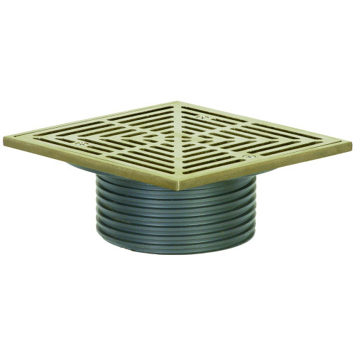 Sioux Chief 832-4DHN Ductile Iron 4" Drain Finish Head, 6" Nickel Bronze Strainer