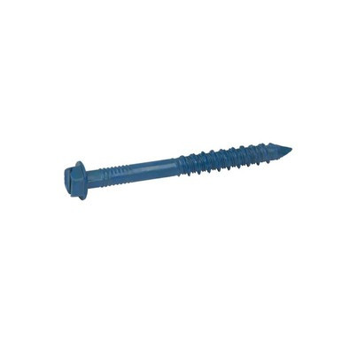 Tapcon Hex Washer Head Concrete Screw, Blue Climaseal Coating