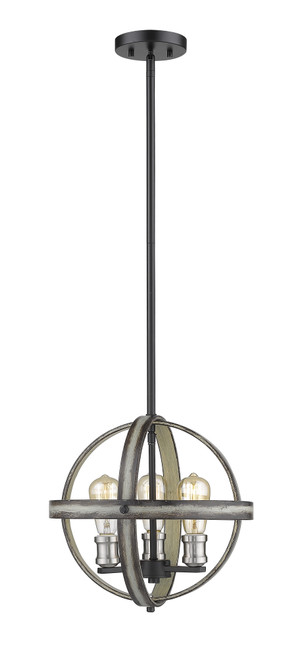 Z-Lite 472B14-ABB Kirkland 3-Light Pendant